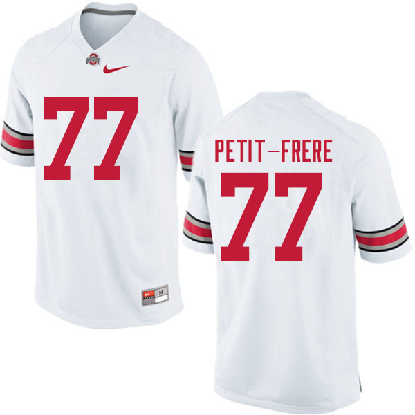 Men #77 Nicholas Petit-Frere Ohio State Buckeyes College Football Jerseys Sale-White
